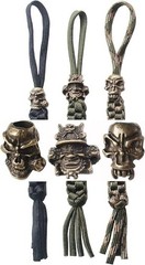 3 pcs Knife Lanyards,Paracord Braided Lanyard with Beads.Replacement Line for Ou