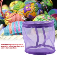 Purple Storage Bag Cylinder Mesh Wool Yarn Exquisite Container Handba