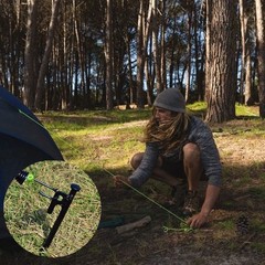 8 Pack Tent Stakes Heavy Duty Metal Pegs for Camping Steel 8 IN, Black