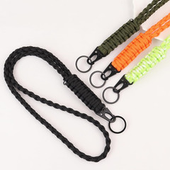 4 Pieces Heavy Duty Braided Paracord Lanyard Keychains with Whistles – Outdoor S