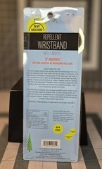 «Not in my Backyard» Green Repellent Blue Wristband w/2 Inserts NEW Repels Ticks