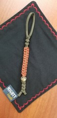 Custom Paracord Jack Skellington Lanyard/Keychain green and orange.
