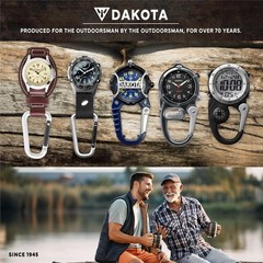 Flint Clip-On Survival Watch – Outdoor Tool W/ Flint Fire Starter LED Flashlight