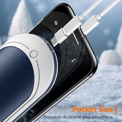 BESKAR Rechargeable Hand Warmer, 5200mAh Small hand warmer, Navy Blue