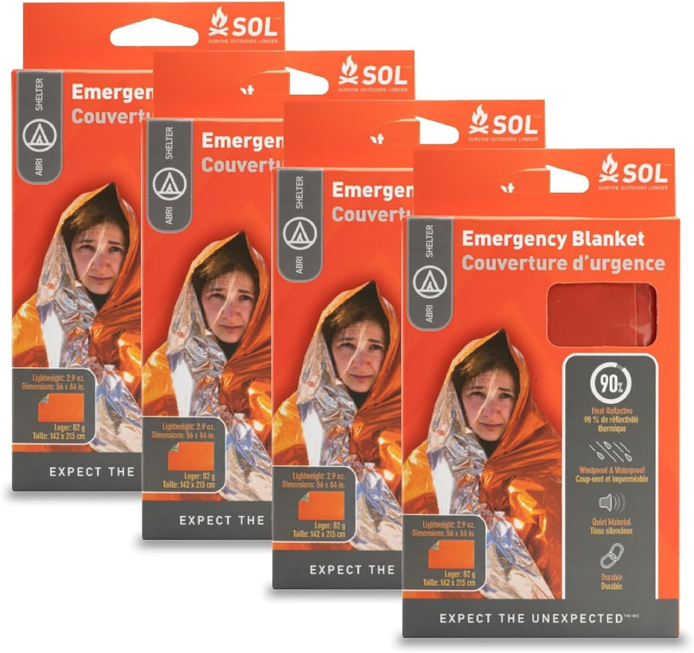 Survive Outdoors Longer 90% Heat Reflective Emergency Blanket – Polyethylene Res
