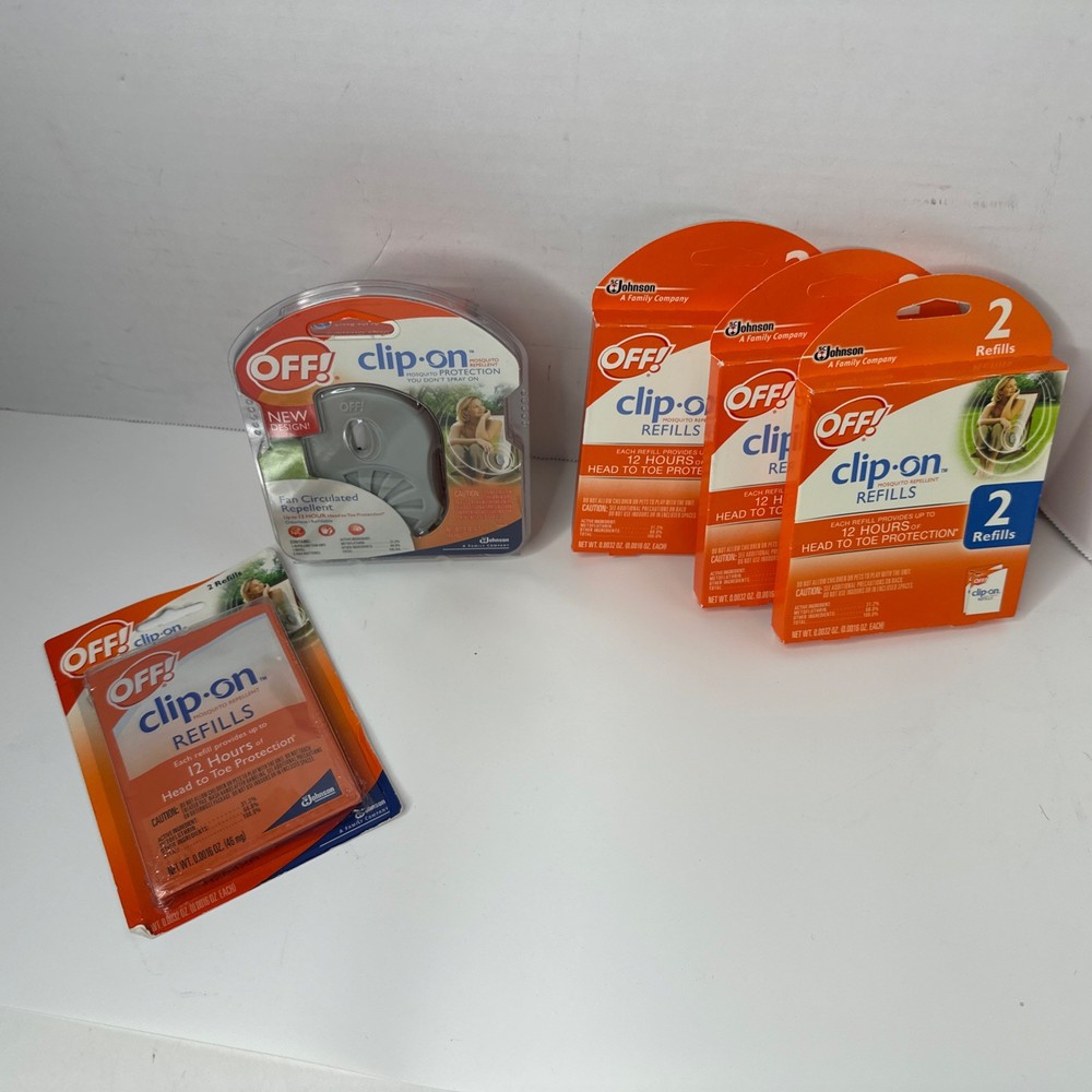 Off! Clip On Fan Circulated Mosquito Repellent Off Kit Plus 8 Refills