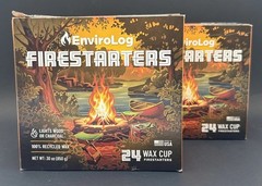 (2) EnviroLog Firestarters 24 Wax Cups (48 Total) 100% Recycled Wax Made in USA