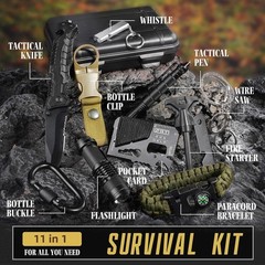 Lightweight Portable 14-in-1 Survival Kit: Ideal Holiday Gift for Him