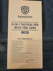 SafetyVital 9-in-1 Tactical Pen with Tool Card 2-Pack