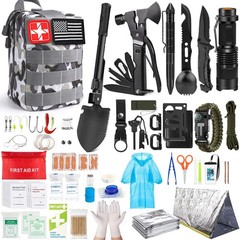 Survival Kit, 251 Pcs Gear First Aid Kit with Large, Camouflage