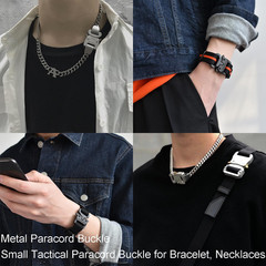 1/2″ Paracord Bracelet Buckle Clip, 2 PCS Metal Paracord Clasps Accessories for