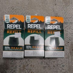 New In Box , Lot of 3 Repel Realm Zone Mosquito Repellent Refills