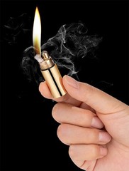 PPFISH Mini Brass Lighter – EDC Peanut Keychain – Waterproof Fire…