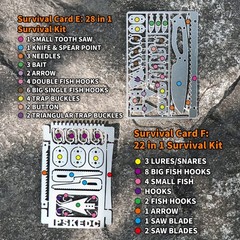 12-Piece Survival Multitool Card EDC Kit for Camping, Hunting, Fishing, Hiking
