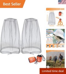 2-Pack Outdoor Mosquito Neck Net – Lightweight, Adjustable Bug Guard for Any Hat