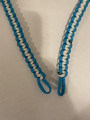 550 paracord lanyard Neck Lanyard ID strap key Chain Teal White Dolphins 37 Inch