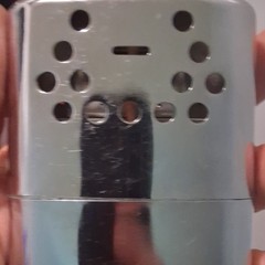 Reusable Silver Metal Pocket Hand Warmer, Fuel-Style Reusable Hand Warmer