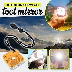 5 Pack Emergency Survival Signal Mirror, Multifunctional Outdoor Signal ST5506