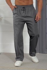 Rela Bota Mens Casual Jogger Pants Relaxed Fit Cargo Medium, Gray