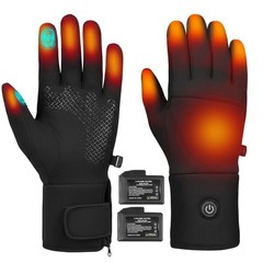 Brimekey Heated Gloves For Men Women Rechargeable Battery Electric Touchscreen