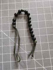 Olive Drab/black pace count beads, Ranger Beads