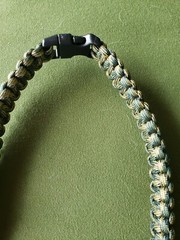 NEW- Handmade – Paracord 550 – Lanyard w/break-away clip- Blue/Green/Multi – 28″