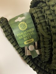 NEW Stone River Gear 550 Lb. Survival Paracord Belt Green Small Waist 28-32