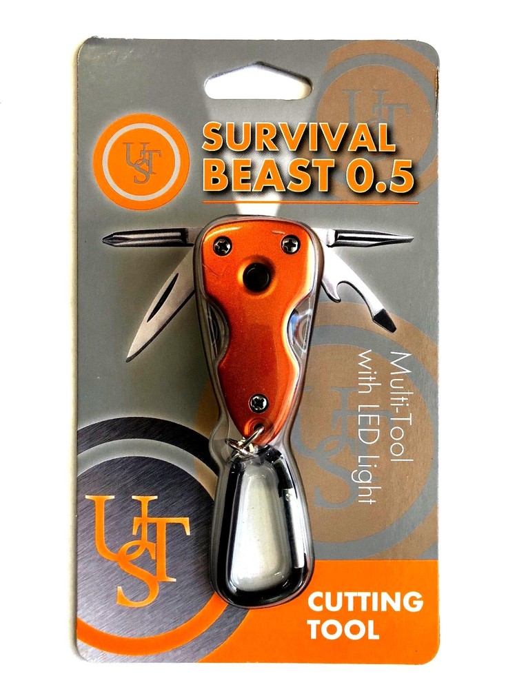 Survival beast o.5 multi tool led light bug out bag emergency tactical gift UST