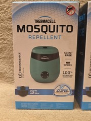 Two Thermacell Mosquito Repellents E-Series Rechargeable 12 Hour Refill-GREEN