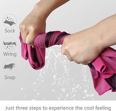 Cooling Towel 40 x 12 Ice Towel, Microfiber Towel Green and Red Color Pair C5