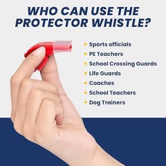 P5- Coach Whistle – Official Whistle for Sports, Removable Cushioned 1 Red