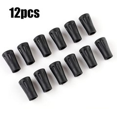 Trekking Pole Tip Covers Rubber Tip End Cap Trekking 12PCS Hiking Black