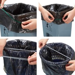 Trash Can Rubber Bands Set of 3, Black, Blue, Grey, Fits 13 to 30 Multi