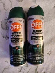 2 Pack Off! Deep Woods Long Lasting Insect Repellent V Aerosol 6 Oz Each