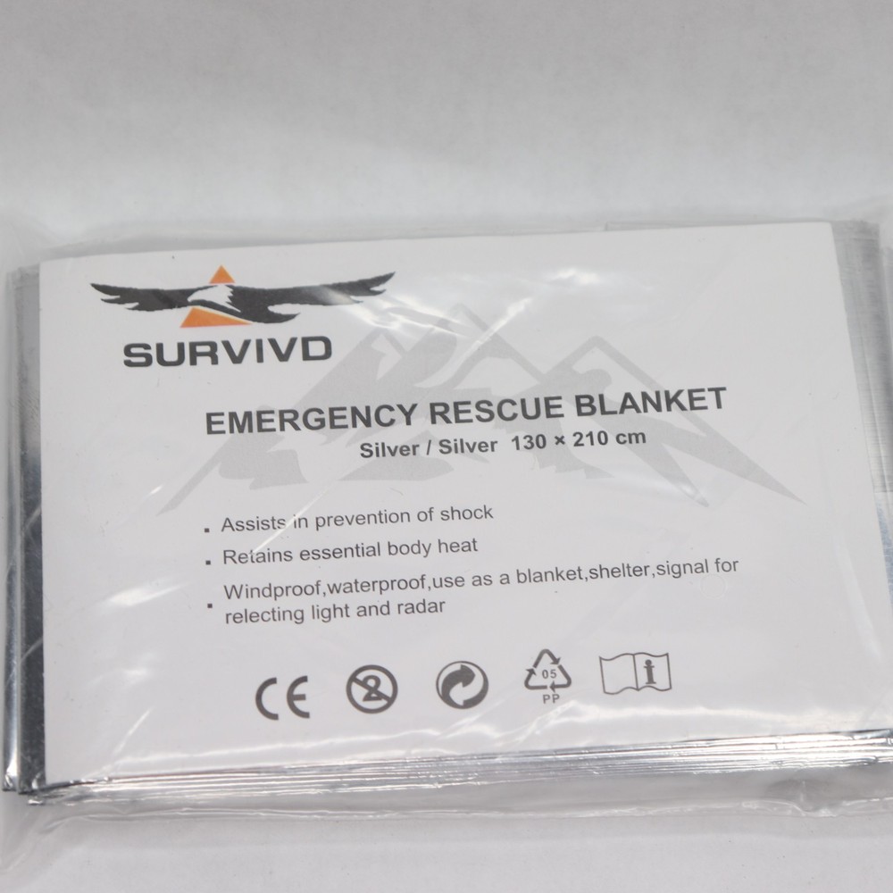 Survivd Foil Emergency Thermal Blanket 130cm x 210cm