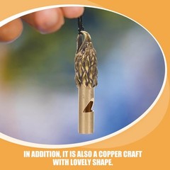 2 Pcs Copper Emergency Whistle Keychain Portable Camping Whistle for Outdoor …