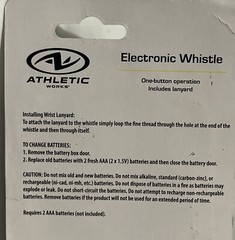 New Athletic Works Blue Electronic Whistle W/ Lanyard Coach Referee Umpire Hands