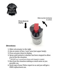 4 Police Magnum pepper spray .50oz keyring keychain defense security protection