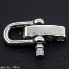 10 Pack of 5mm D Shackle & Adjuster Bar Paracord Bracelet Gun Sling Dog Collar