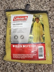 Coleman Eva Poncho Youth Rain Defense Full Coverage Hood Side Snap Closure New