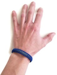Paracord Bracelet 550 Yellow/Ultra M. Blue Micro Cord U.S. Seller – Handmade