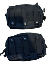 2 Pack Tactical Molle GP Admin Pouch Multipurpose Waist Belt Pouch Black NEW