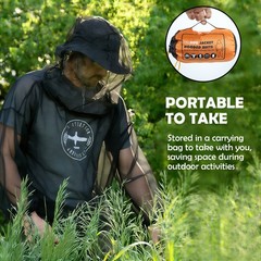 Mosquito Suit with Hood Insect Bug Proof Net Mesh Clothing for Men Women Outdoor