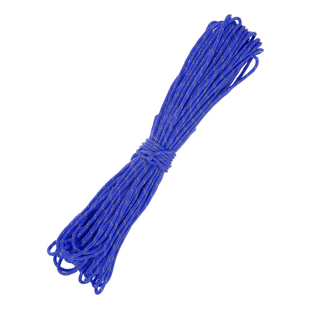 1PCS 2 mm 66FT Reflective Guyline Camping Paracord 3 Strands, Sapphire Blue