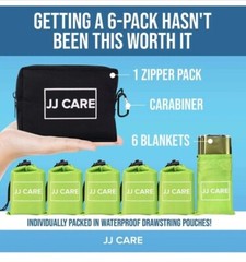 JJ CARE Mylar Blankets (Pack of 6) Large Emergency Blankets for Survival