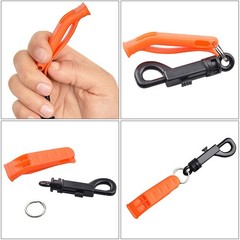 5pcs Outdoor Survival Whistle Portable Plastic Whistle Camping Travel Accessory