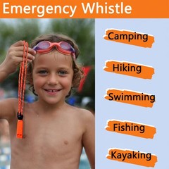 5 Pack 120db Emergency Whistle for Camping Hiking Hunting Boating Fishing