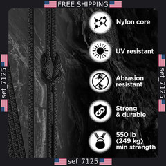 TECEUM Tactical Paracord Rope 1000ft, 200ft, 100ft, 50ft – 45+ Colors Available