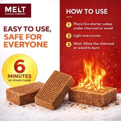 160 Eco-Friendly Fire Starter Squares – Water Resistant for Reliable Lighting