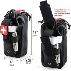 For use in IFAK trauma first aid tool storage bags and MOLLE first aid kits